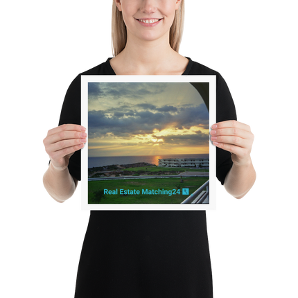 Natural View Poster with realestatematching24 with key Logo