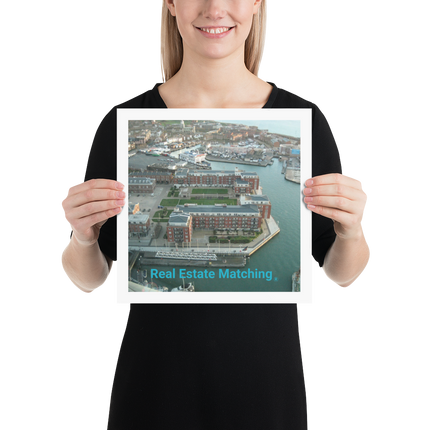 Nice City Poster with realestatematching without key Logo