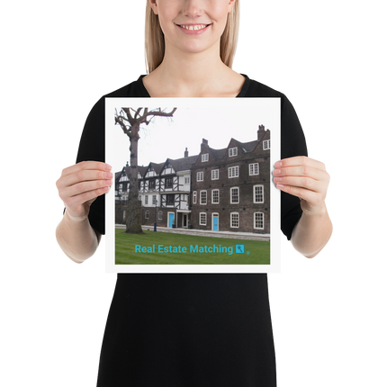 Beutiful Palace Poster with realestatematching with key Logo