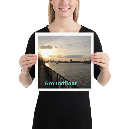 Awesome River View Poster with Groundfloor with House Logo