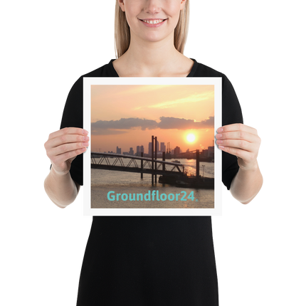 Evening Glow Poster with Groundfloor24 without House Logo