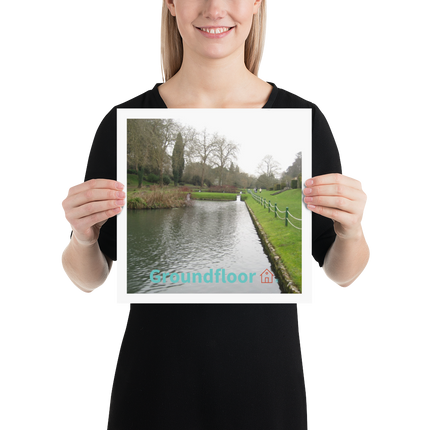 Lakeside Beauty Poster with Groundfloor with House Logo