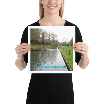 Lakeside Beauty Poster with realestatematching with key Logo