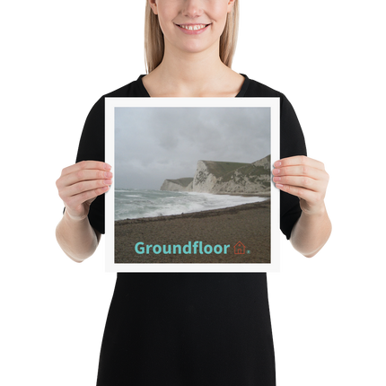 Waves and Sand Poster with Groundfloor with House Logo