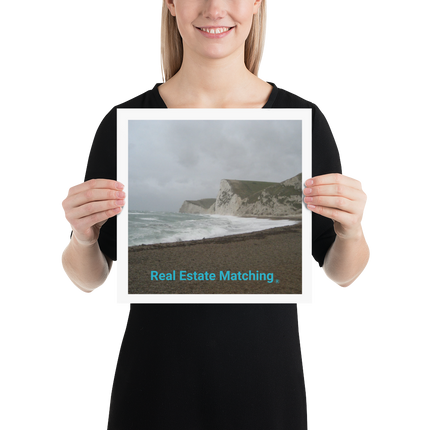 Waves and Sand Poster with realestatematching without key Logo