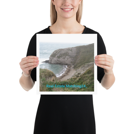 Sea & Hills Poster with realestatematching24 without key Logo