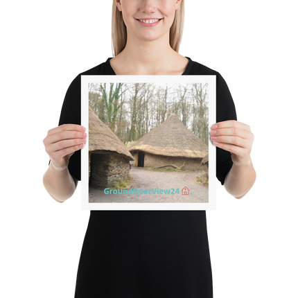 Village Charm Poster with groundfloorview24 with House Logo