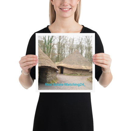 Village Charm Poster with realestatematching24 without key Logo
