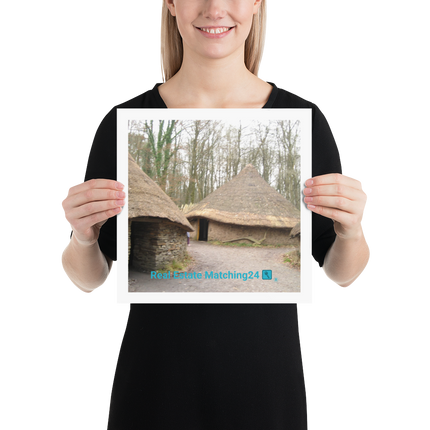 Village Charm Poster with realestatematching24 with key Logo
