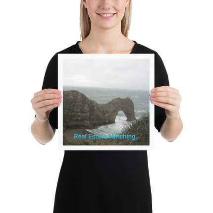 Coastal Escape Poster with realestatematching without key Logo