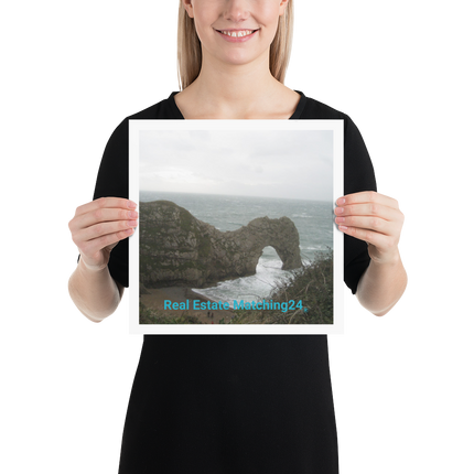 Coastal Escape Poster with realestatematching24 without key Logo