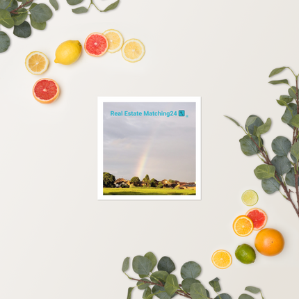 The Rainbow Sinari Poster with Real Estate Matching24 Logo