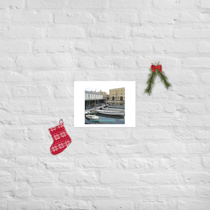 Boat on Water Poster with groundfloorview24 with House Logo
