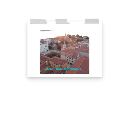 Roof Sunset View Poster with realestatematching24 without key Logo