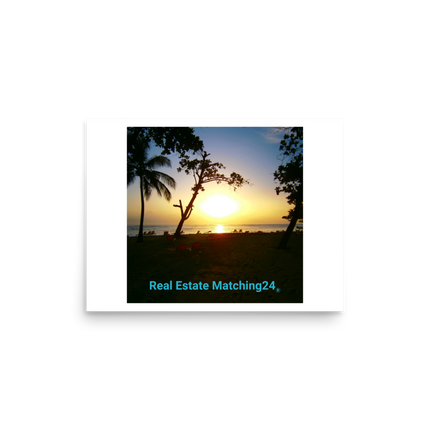Beutiful Sea View Poster with realestatematching24 without key Logo