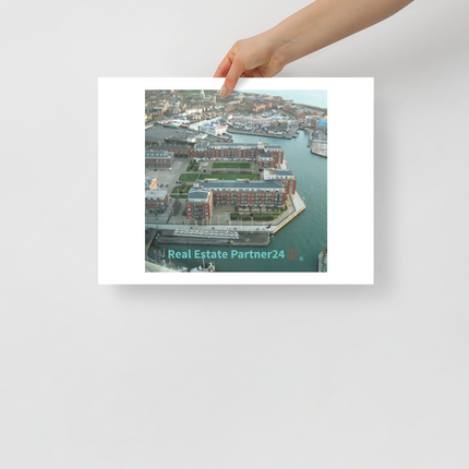 Nice City Poster with realestatepartner24 with house Logo