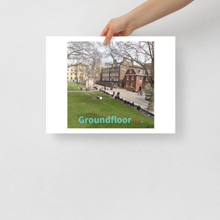 Beutiful Park Poster with Groundfloor with House Logo
