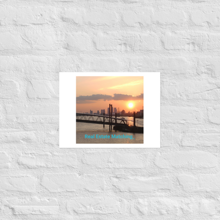 Evening Glow Poster with realestatematching without key Logo