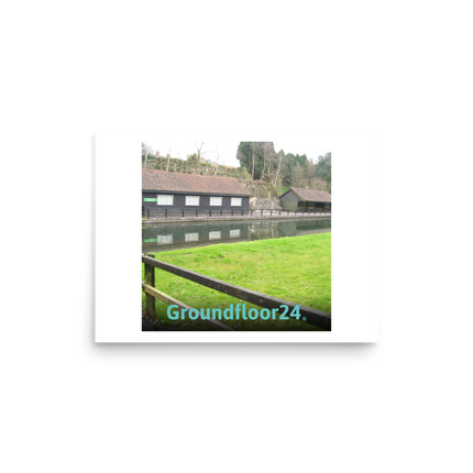 Lakeside Serenity Poster with Groundfloor24 without House Logo