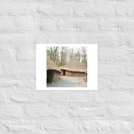 Village Charm Poster with Groundfloor with House Logo