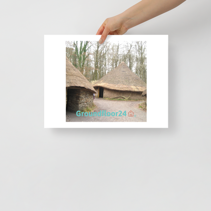 Village Charm Poster with Groundfloor24 with House Logo
