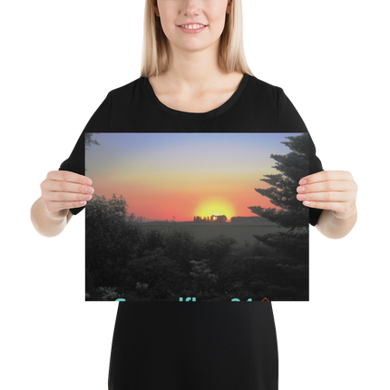 Beutiful Sunset Sinari Poster with Groundfloor24 with House Logo