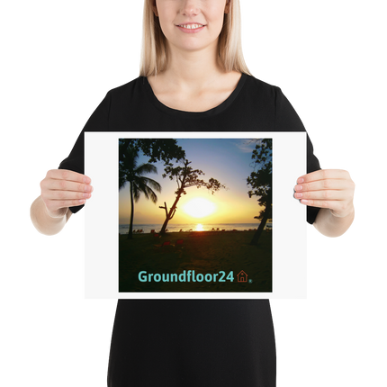 Beutiful Sea View Poster with Groundfloor24 with House Logo