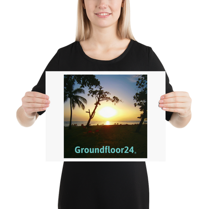 Beutiful Sea View Poster with Groundfloor24 without House Logo