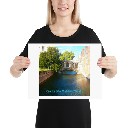 Beutiful Canel Poster with realestatematching24 with key Logo