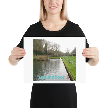 Lakeside Beauty Poster with Groundfloor with House Logo