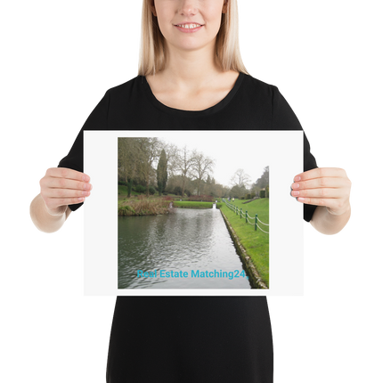 Lakeside Beauty Poster with realestatematching24 without key Logo