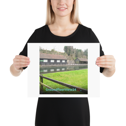 Lakeside Serenity Poster with groundfloorview24 with House Logo
