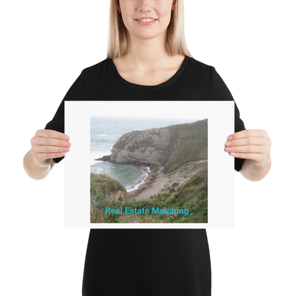 Sea & Hills Poster with realestatematching without key Logo