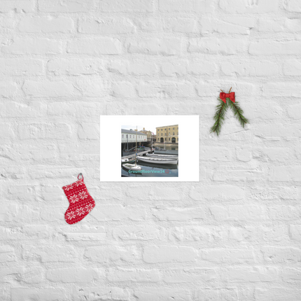 Boat on Water Poster with groundfloorview24 with House Logo