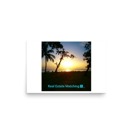 Beutiful Sea View Poster with realestatematching with key Logo