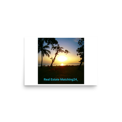 Beutiful Sea View Poster with realestatematching24 without key Logo