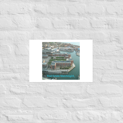 Nice City Poster with realestatematching24 without key Logo