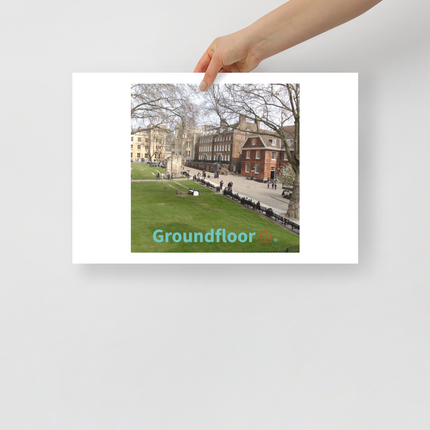 Beutiful Park Poster with Groundfloor with House Logo