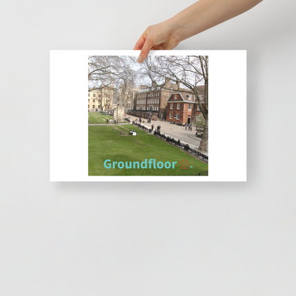 Beutiful Park Poster with Groundfloor with House Logo