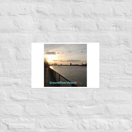 Awesome River View Poster with groundfloorview24 with House Logo