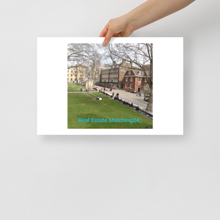 Beutiful Park Poster with realestatematching24 without key Logo