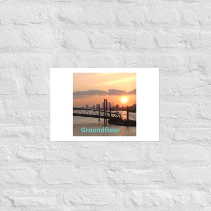 Evening Glow Poster with Groundfloor with House Logo