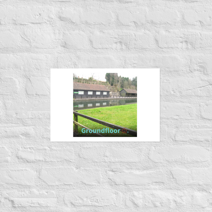 Lakeside Serenity Poster with Groundfloor with House Logo