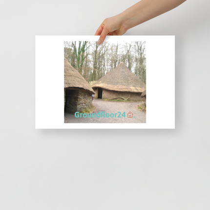 Village Charm Poster with Groundfloor24 with House Logo