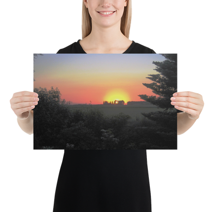 Beutiful Sunset Sinari Poster with Groundfloor24 with House Logo