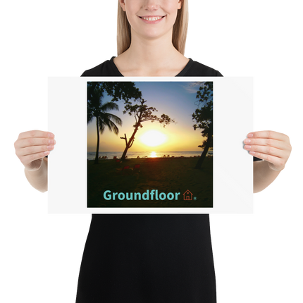 Beutiful Sea View Poster with Groundfloor with House Logo