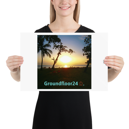 Beutiful Sea View Poster with Groundfloor24 without House Logo