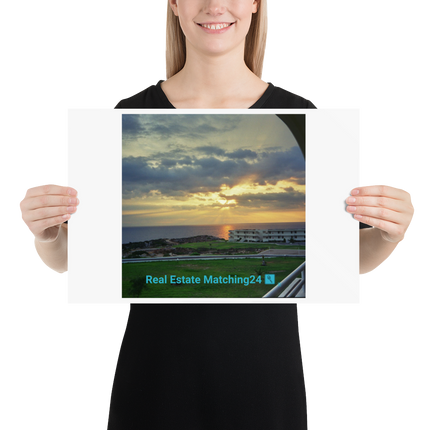 Natural View Poster with realestatematching24 with key Logo