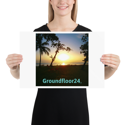 Beutiful Sea View Poster with Groundfloor24 without House Logo