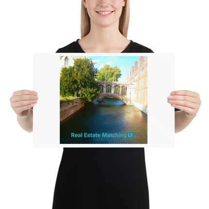 Beutiful Canel Poster with realestatematching with key Logo